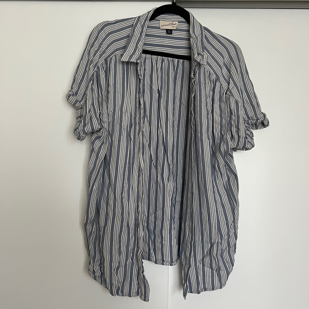 Women’s Pinstripe Button Down Top